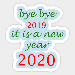 2020,new year Sticker